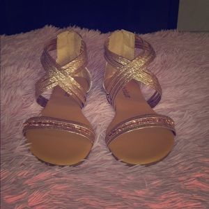 Olivia Miller Rose Gold Sandals